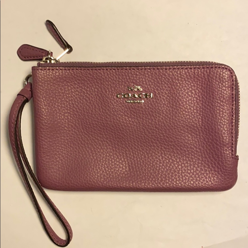Double Zip Coach wristlet